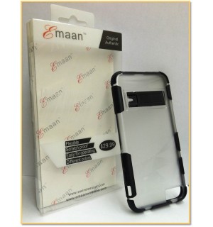 EMAAN - TPU  KICKSTAND CASE FOR I PHONE 6 4.7" - BLACK/CLEAR